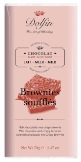 Mliečna čokoláda s chrumkavým brownie