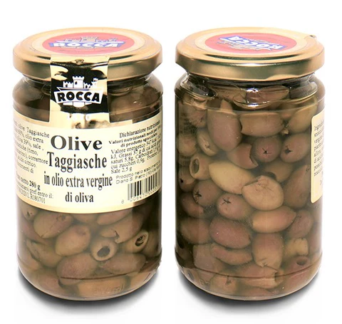 Rocca - TAGGIASCA OLIVY BEZ KÔSTKY V EXTRA PANENSKOM OLIVOVOM OLEJI, 280 g