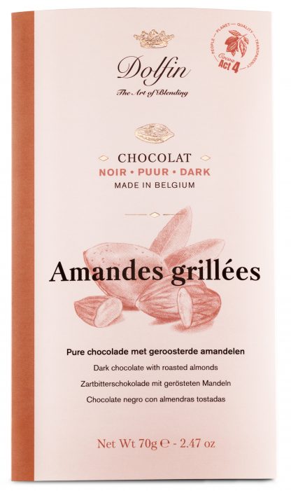 Dolfin - Tmavá čokoláda s restovanými mandľami