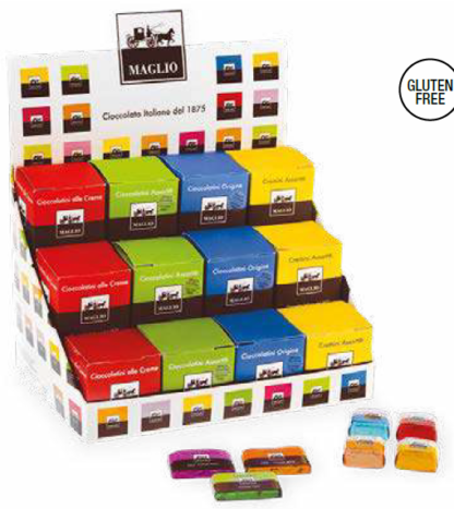 Maglio - Zmes lahodných mini čokolád PURE ORIGIN BEZ LEPKU, MODRÁ KRABIČKA, 50g