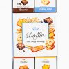 Dolfin - Biscuits, Výber 24 tabuliek o hmotnosti 5g, 4 príchute 120g.