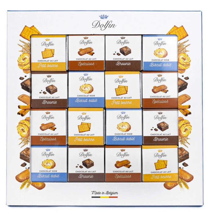 Dolfin - Biscuits, Výber 24 tabuliek o hmotnosti 5g, 4 príchute, 240 g