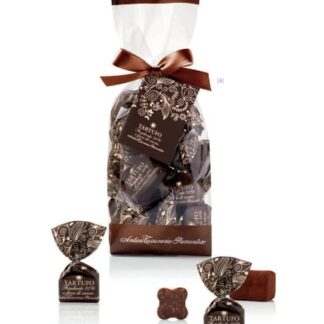 Torrone -  ČOKOLÁDOVÉ PRALINKY TARTUFO  TMAVÉ S ČOKOLÁDOVÝMI BOBMI, BEZ GMO, BEZ LEPKU 200g